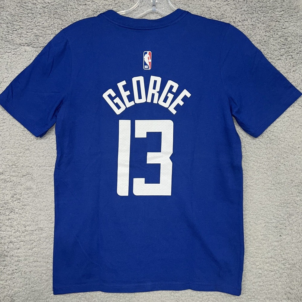 Nike Paul George Youth VTG M‎ 10-12 Blue PG #13 Los Angeles Clippers Paul George